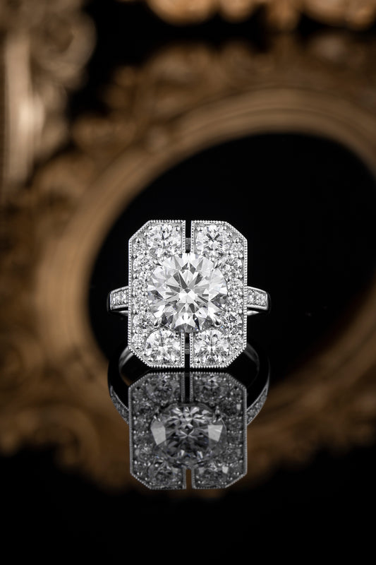 Lab Grown Diamond Ring-ZBR0203-3.00CT