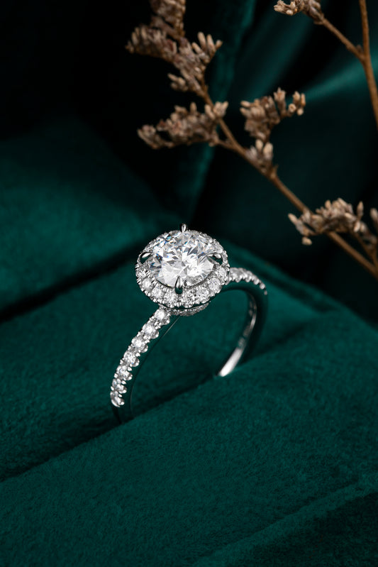 Lab Grown Diamond Ring-ZBR0198-1.00CT