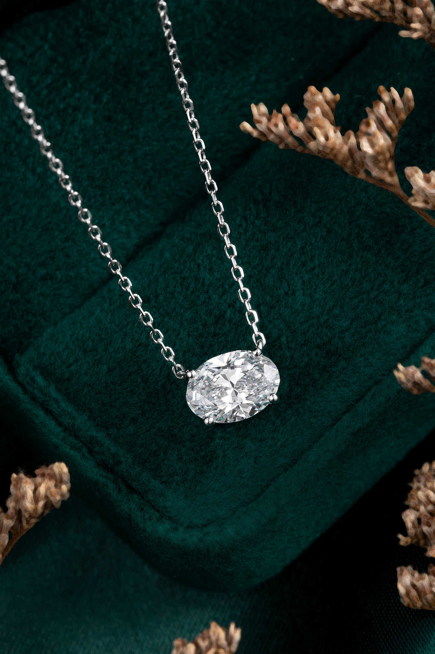 Lab Grown Diamond Necklace-ZBN0060-1.00CT
