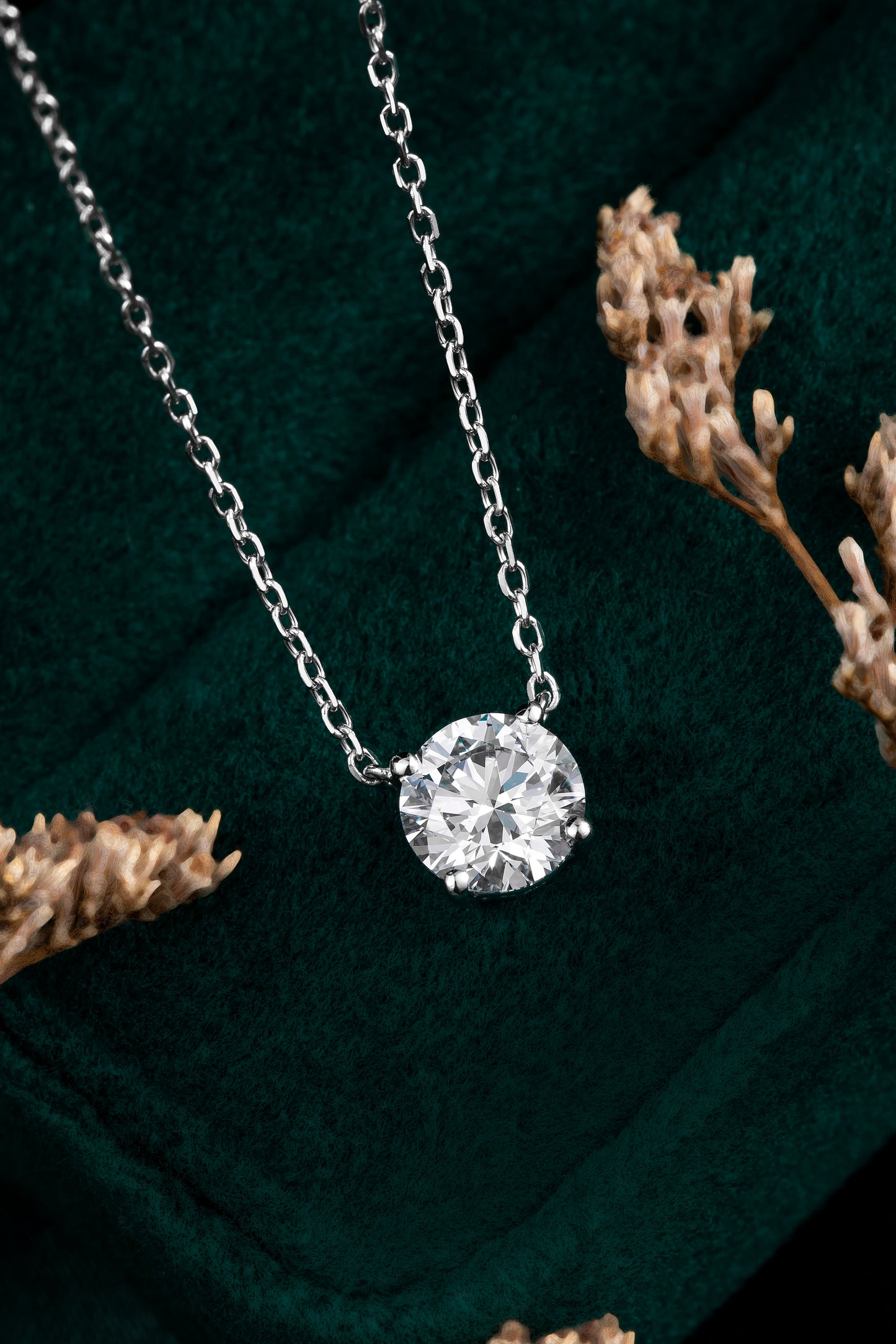 Lab Grown Diamond Necklace-ZBN0064-1.00CT