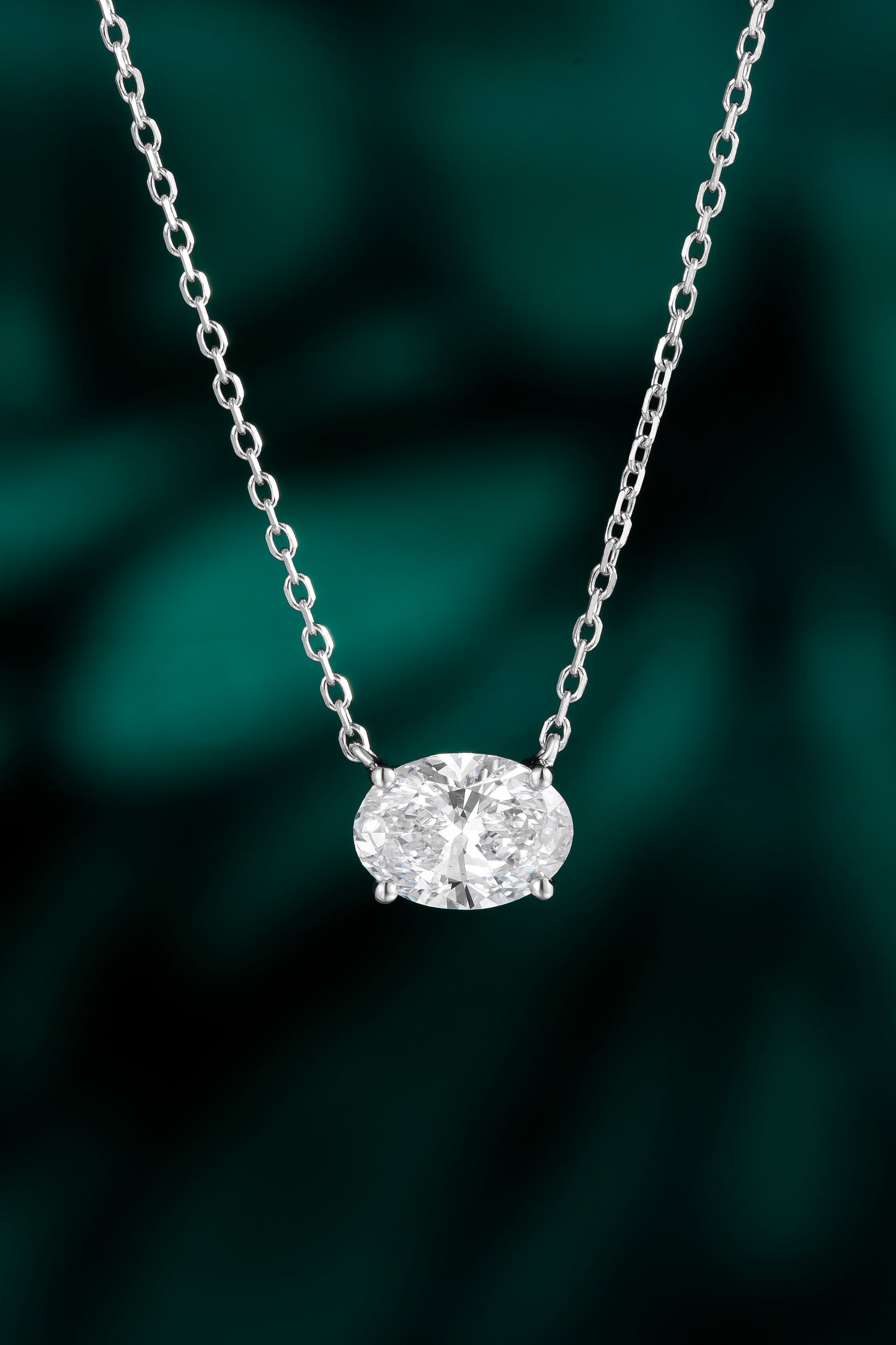 Lab Grown Diamond Necklace-ZBN0060-1.00CT
