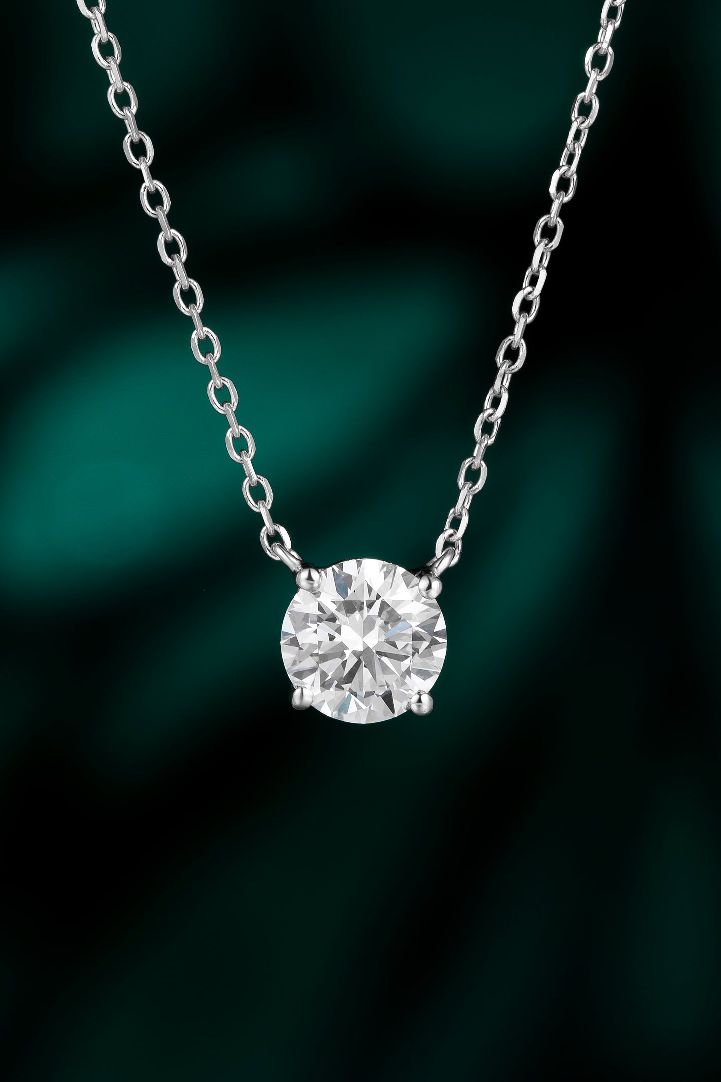 Lab Grown Diamond Necklace-ZBN0064-1.00CT
