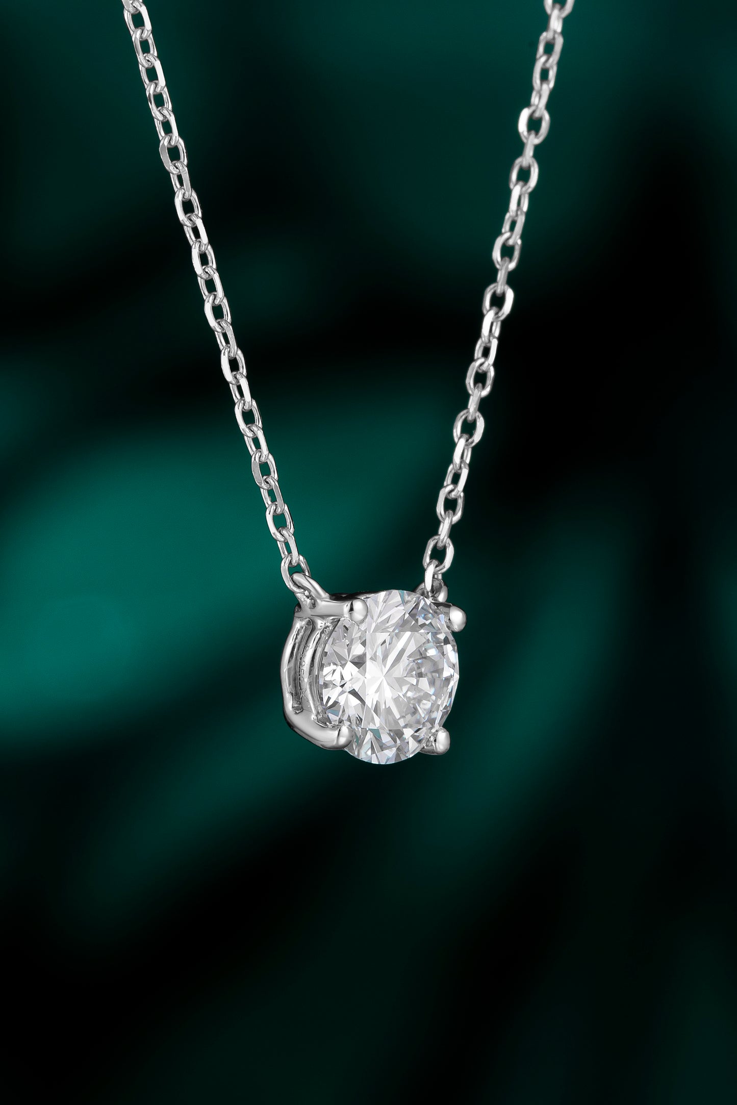 Lab Grown Diamond Necklace-ZBN0064-1.00CT
