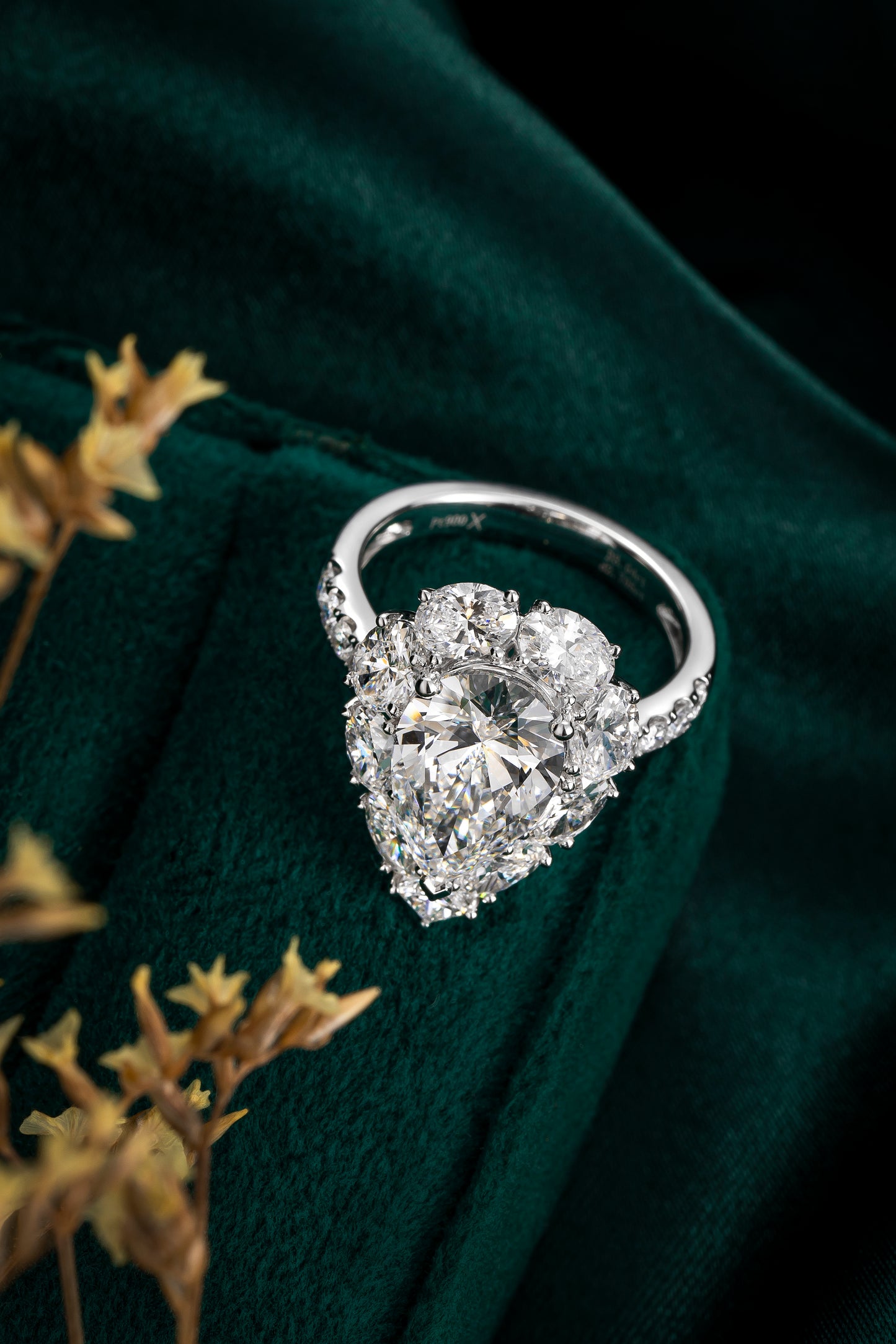 Lab Grown Diamond Ring-ZBR0199-3.00CT