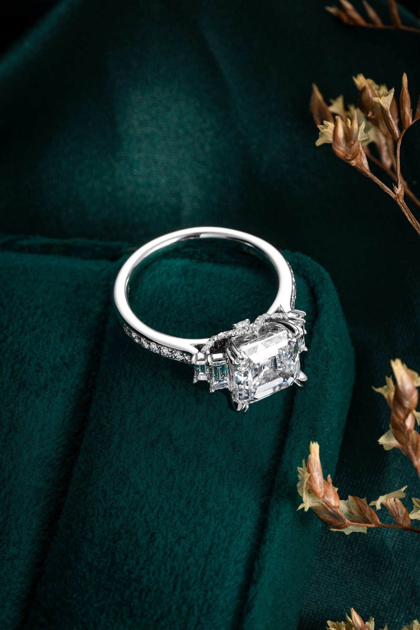 Lab Grown Diamond Ring-ZBR0191-3.00CT