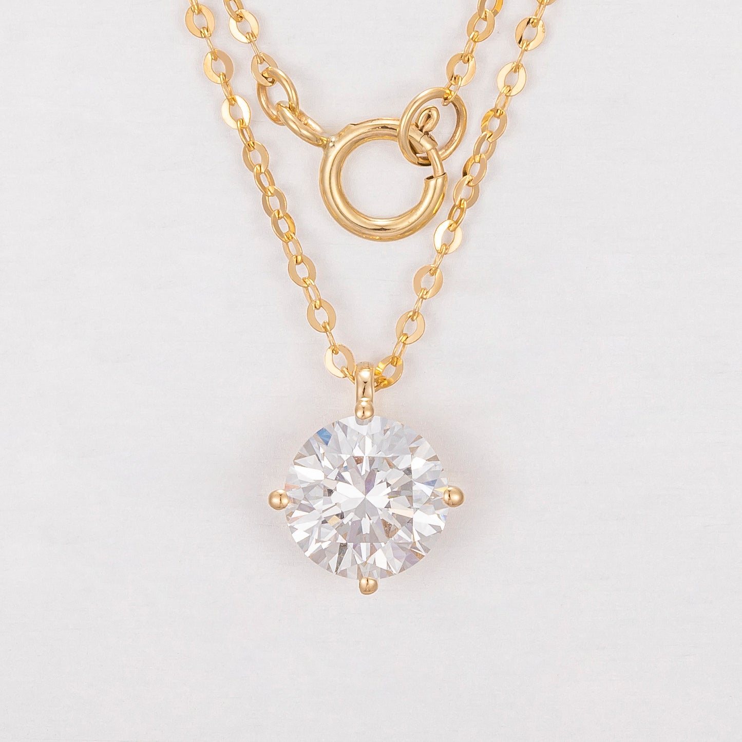 Lab Grown Diamond Necklace-ZBN0112-1.00CT