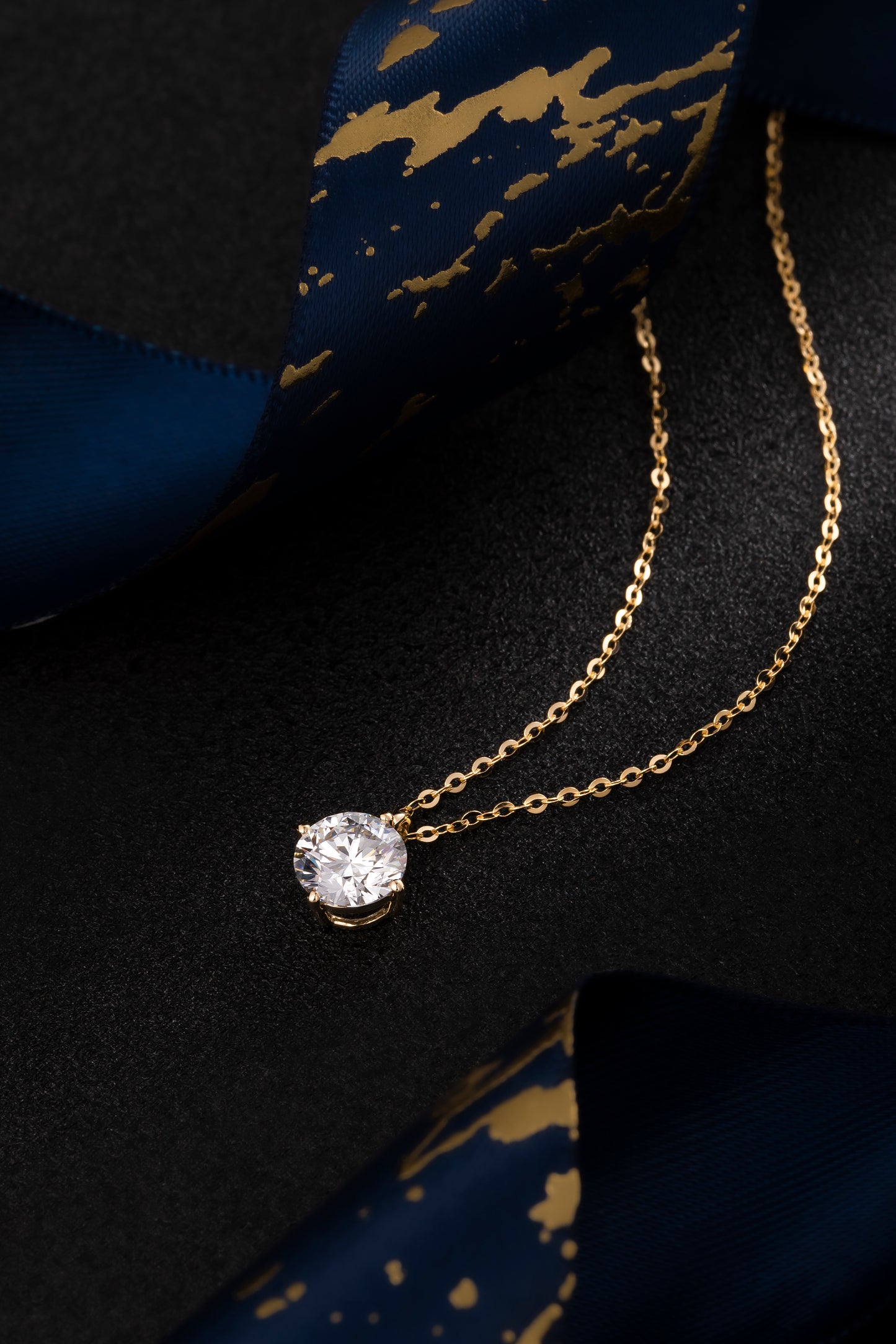 Lab Grown Diamond Necklace-ZBN0112-1.00CT