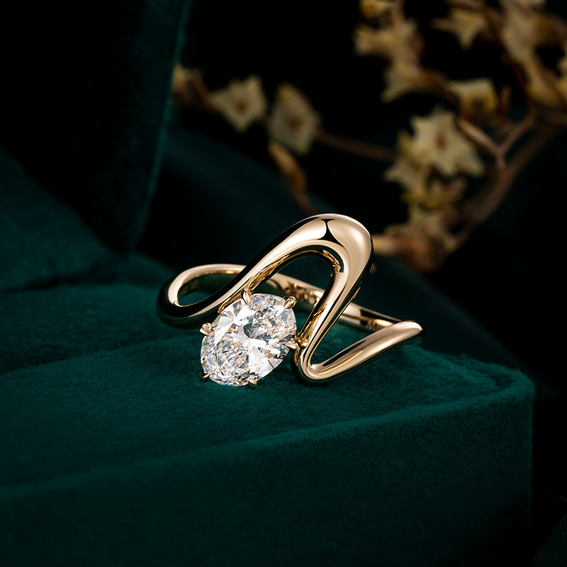 Lab Grown Diamond Ring-ZBR0097-1.00CT