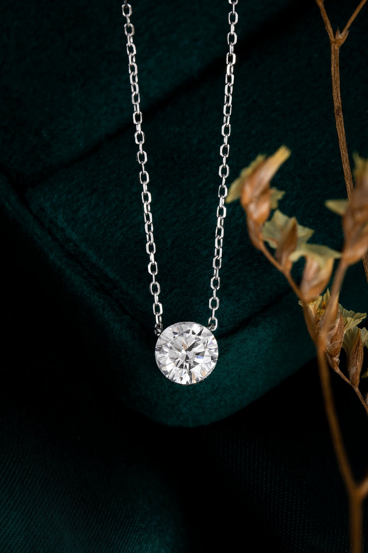 Lab Grown Diamond Necklace-ZBN0074-0.50CT