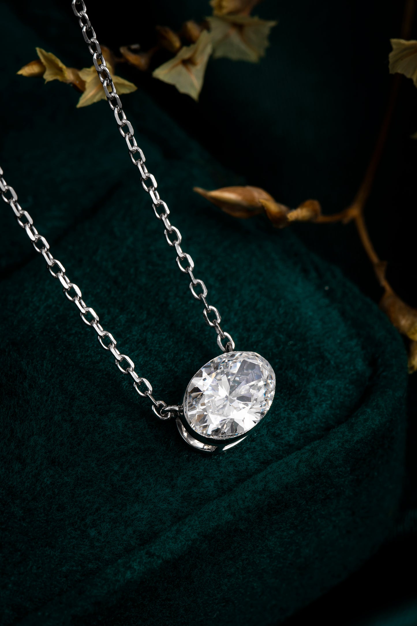 Lab Grown Diamond Necklace-ZBN0075-0.70CT