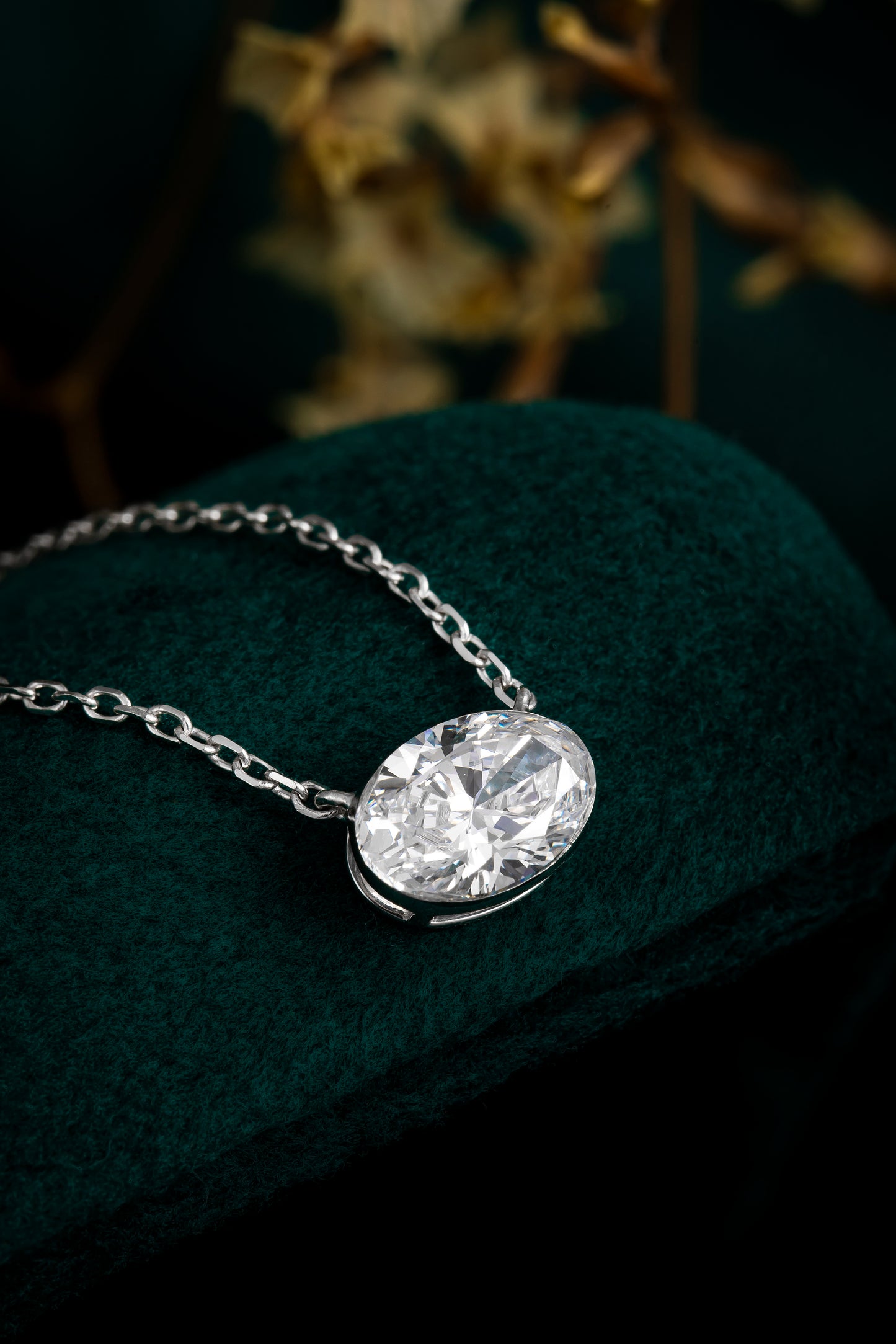 Lab Grown Diamond Necklace-ZBN0075-0.70CT