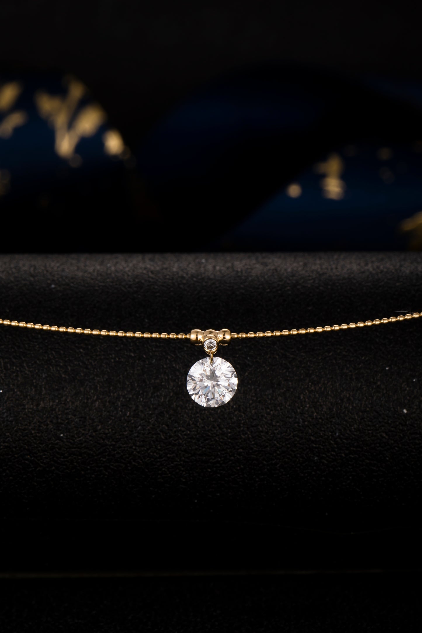 Lab Grown Diamond Necklace-ZBN0082-0.9CT