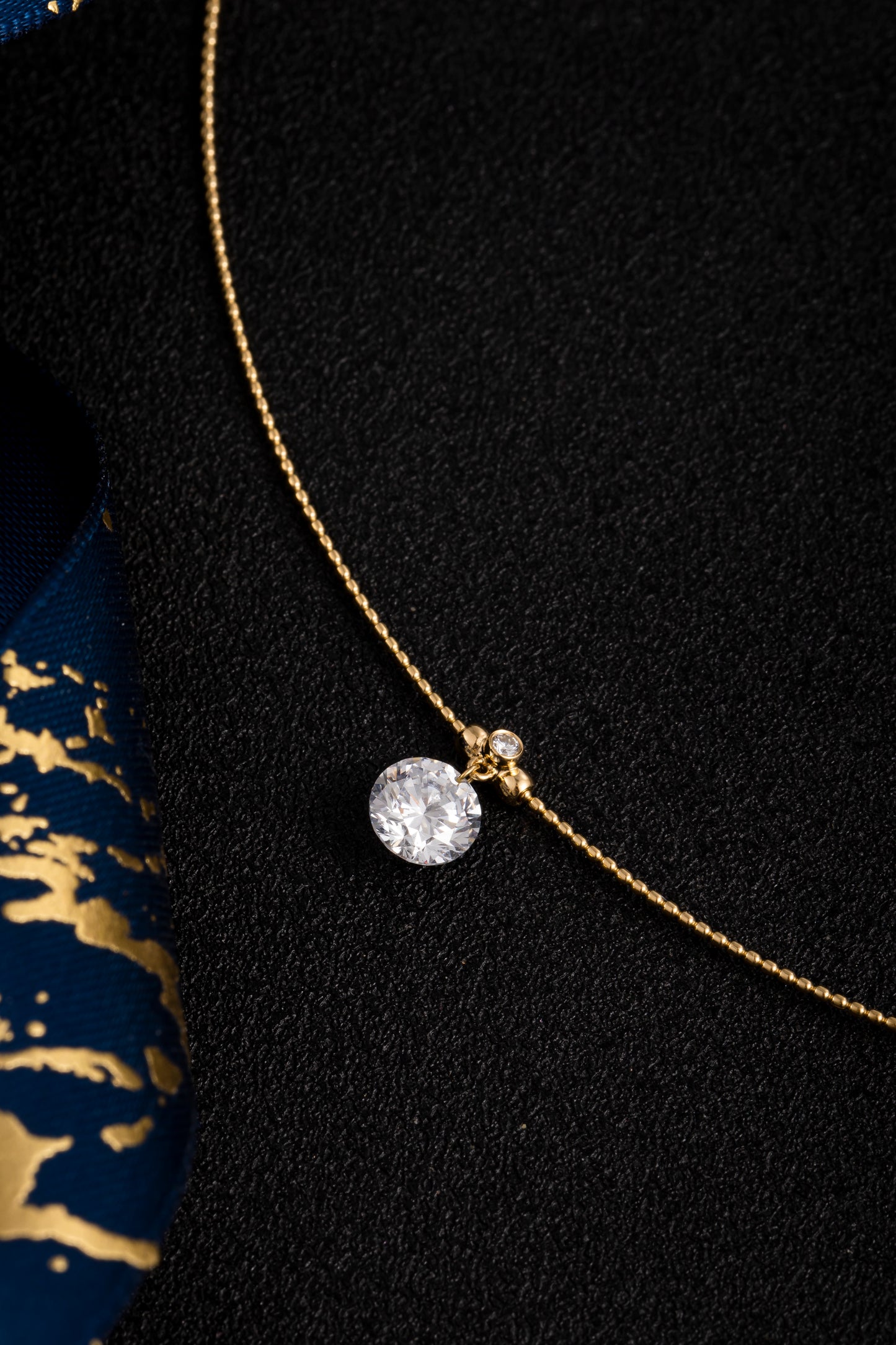 Lab Grown Diamond Necklace-ZBN0082-0.9CT
