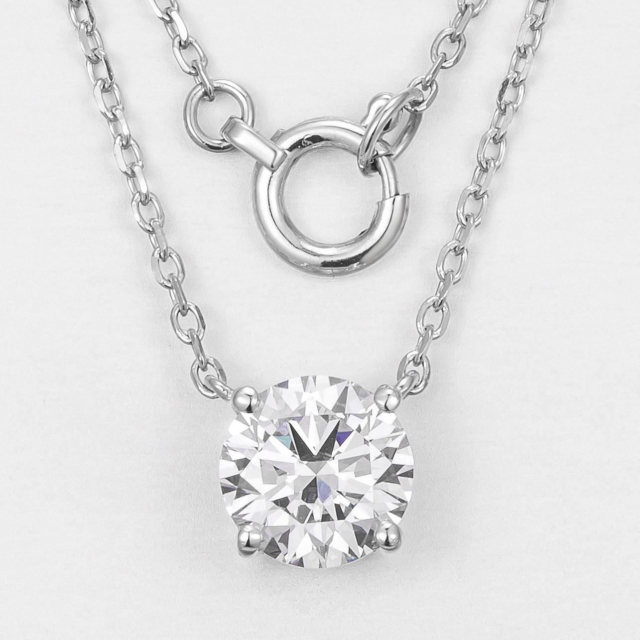 Lab Grown Diamond Necklace-ZBN0064-1.00CT