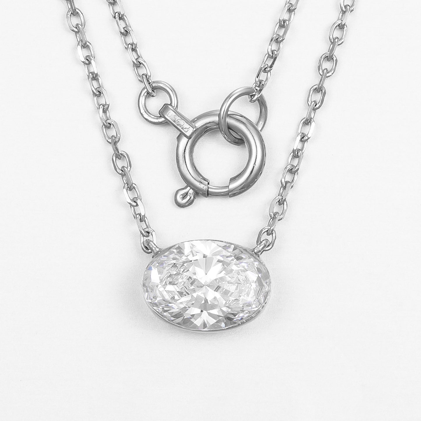 Lab Grown Diamond Necklace-ZBN0075-0.70CT