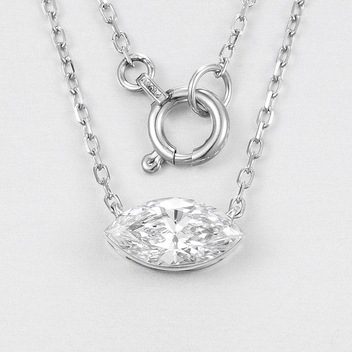 Lab Grown Diamond Necklace-ZBN0076-0.50CT