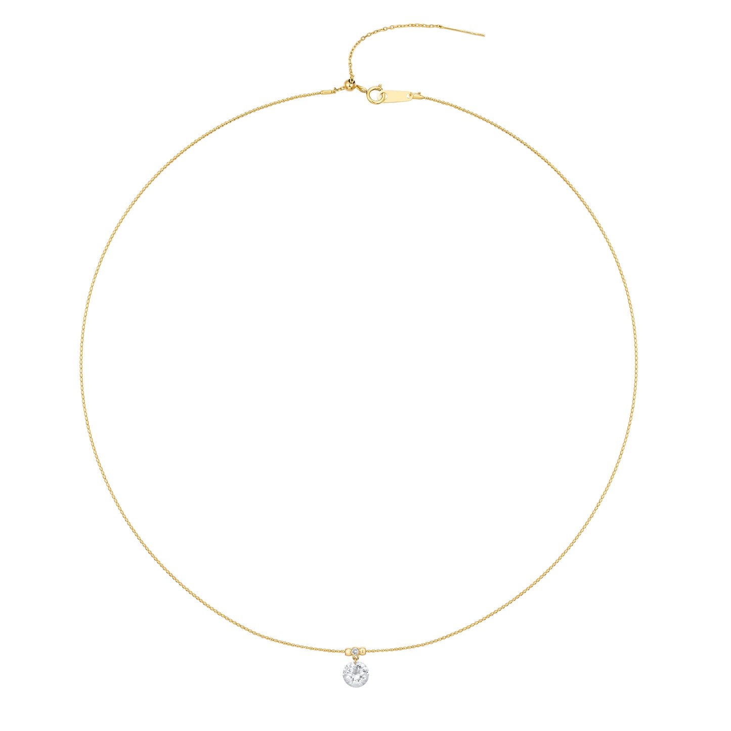 Lab Grown Diamond Necklace-ZBN0082-0.9CT