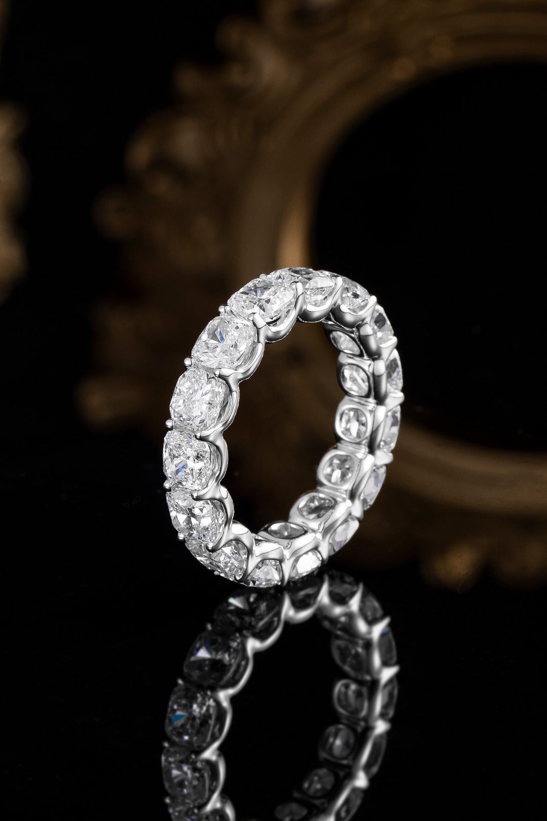 Lab Grown Diamond Ring-ZBR0148-CUSHION