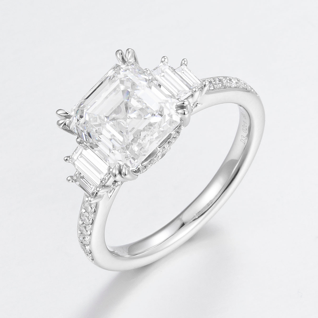 Lab Grown Diamond Ring-ZBR0191-3.00CT