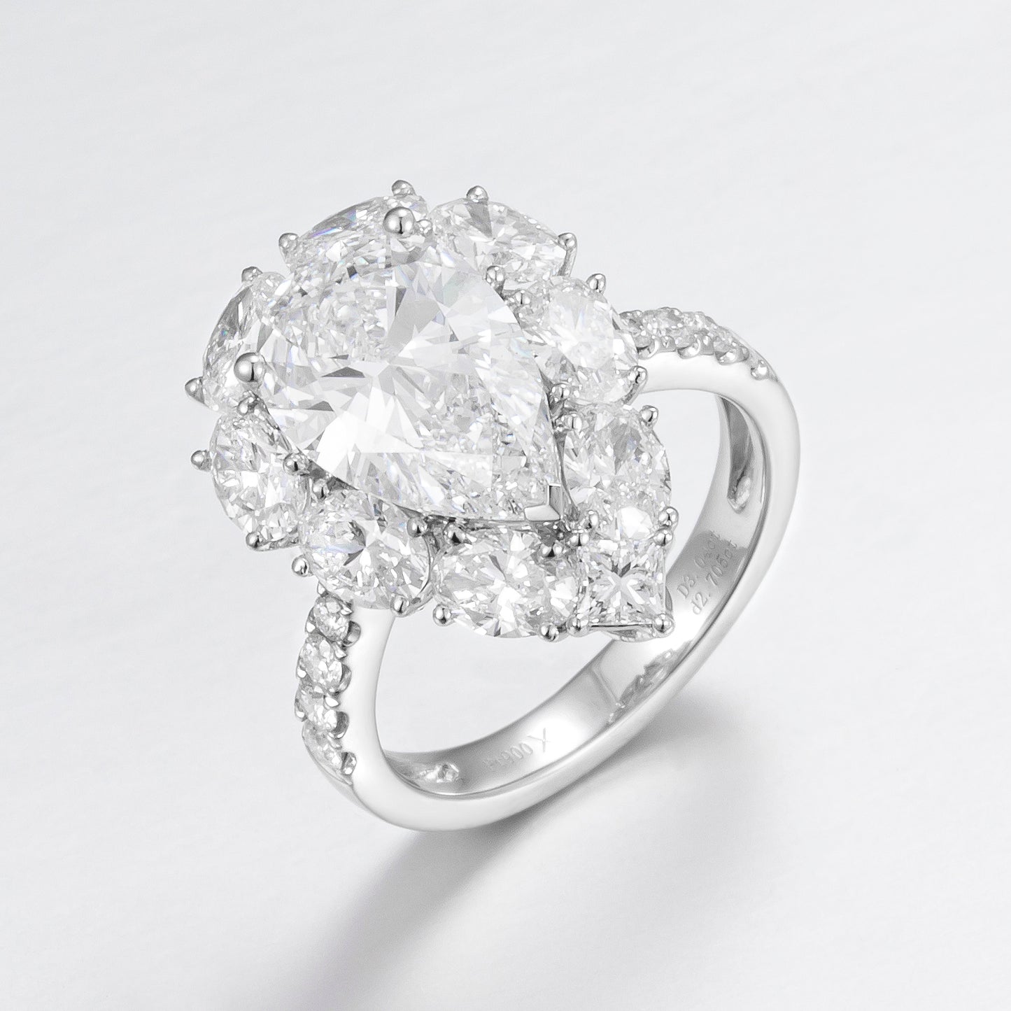 Lab Grown Diamond Ring-ZBR0199-3.00CT