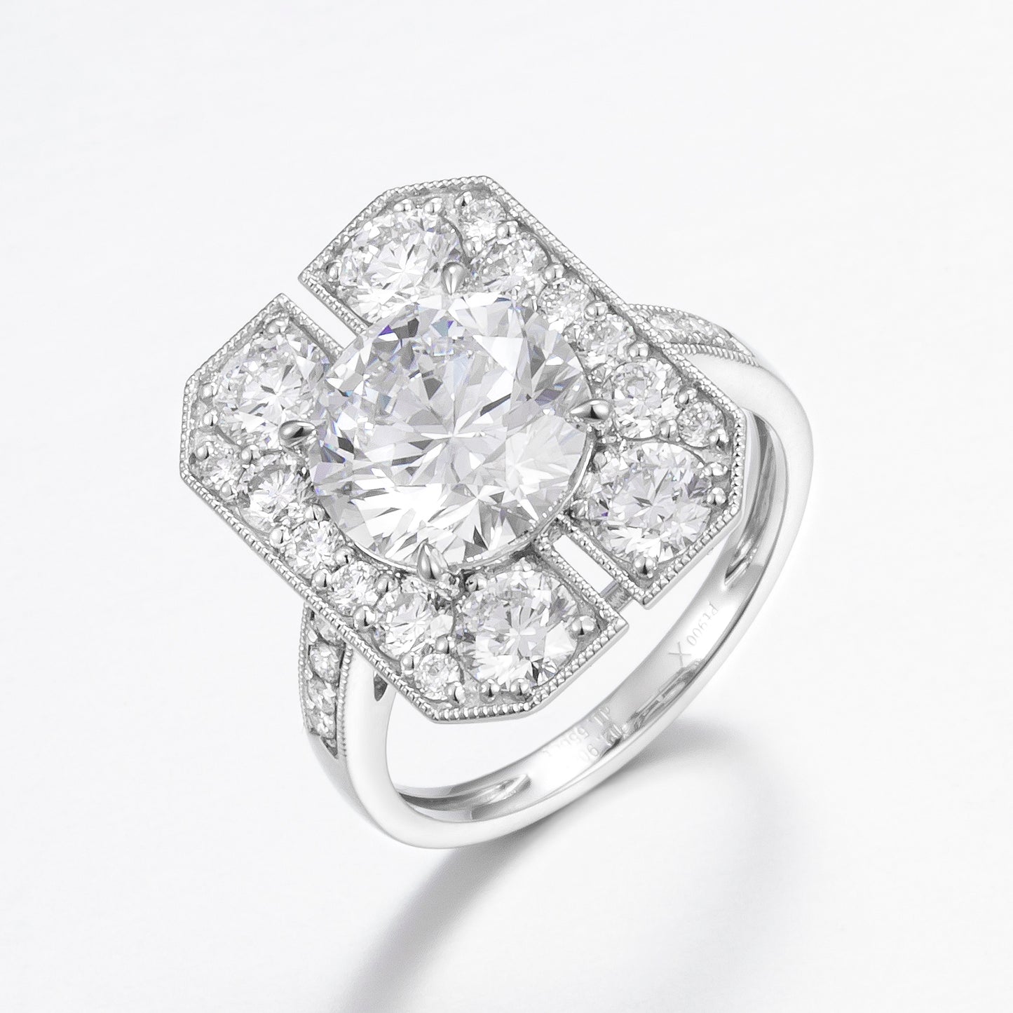 Lab Grown Diamond Ring-ZBR0203-3.00CT