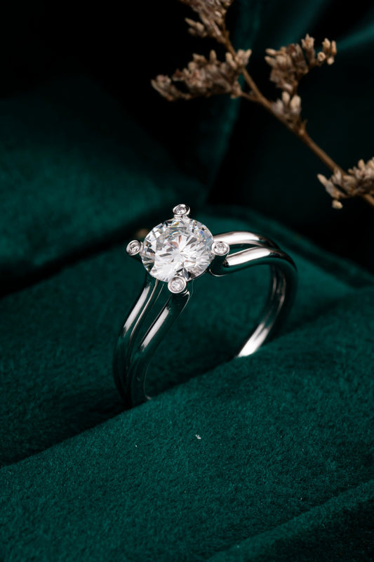 Lab Grown Diamond Ring-ZBR0158-1.00CT