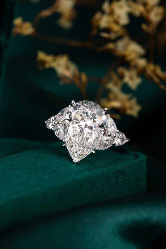 Lab Grown Diamond Ring-ZBR0188-5.00CT