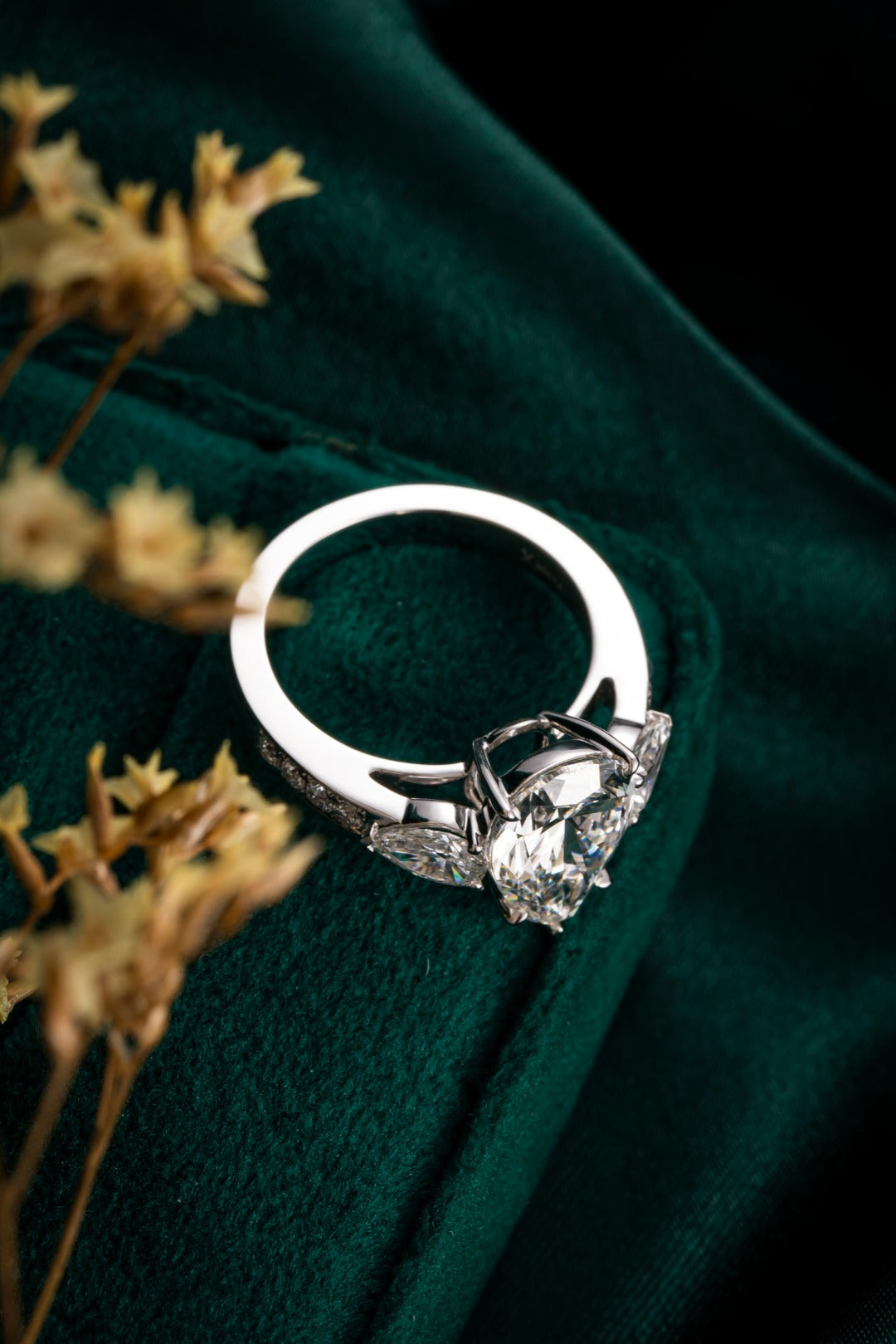 Lab Grown Diamond Ring-ZBR0189-3.00CT