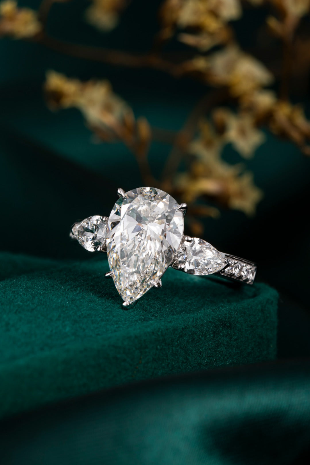Lab Grown Diamond Ring-ZBR0189-3.00CT