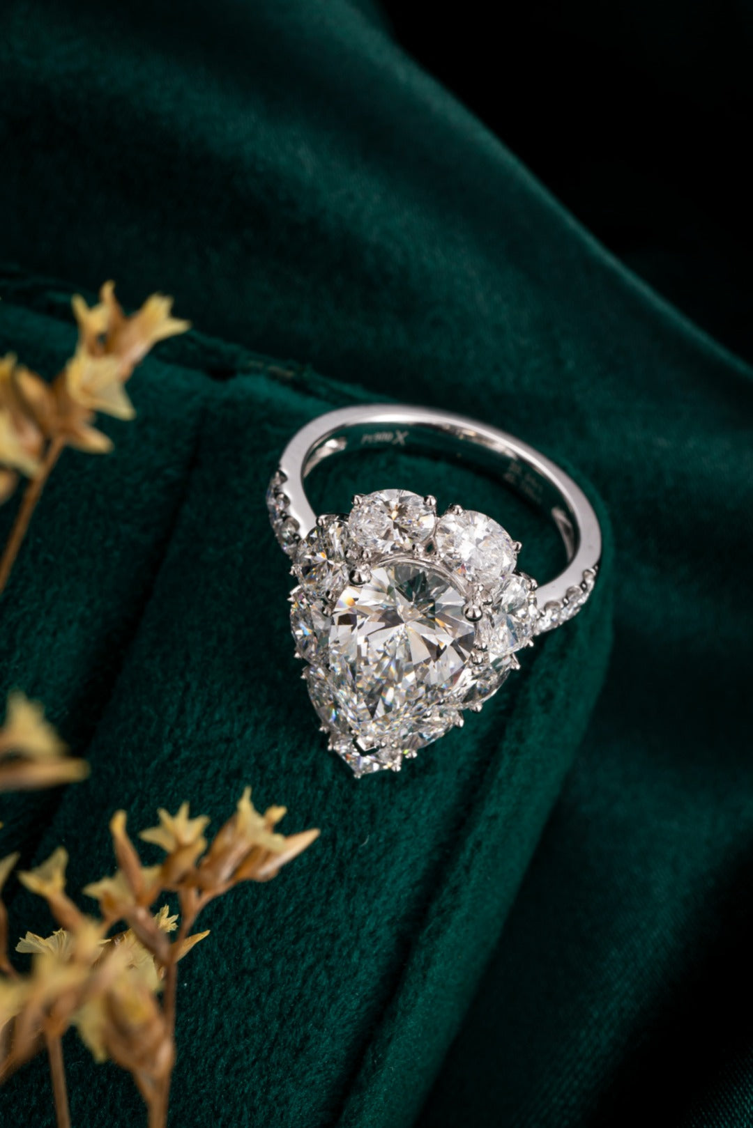 Lab Grown Diamond Ring-ZBR0199-3.00CT