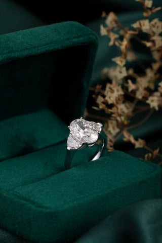 Lab Grown Diamond Ring-ZBR0190-4.00CT