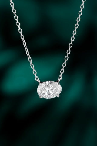 Lab Grown Diamond Necklace-ZBN0060-0.70CT