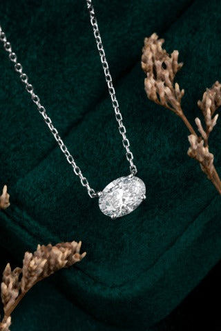 Lab Grown Diamond Necklace-ZBN0060-0.70CT