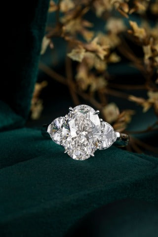 Lab Grown Diamond Ring-ZBR0190-4.00CT