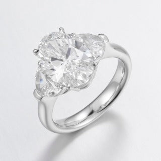 Lab Grown Diamond Ring-ZBR0190-4.00CT