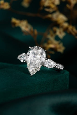 Lab Grown Diamond Ring-ZBR0189-3.00CT