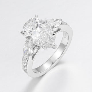 Lab Grown Diamond Ring-ZBR0189-3.00CT