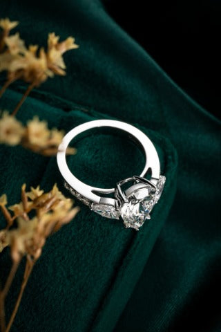 Lab Grown Diamond Ring-ZBR0189-3.00CT