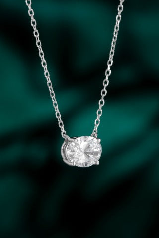 Lab Grown Diamond Necklace-ZBN0060-1.00CT