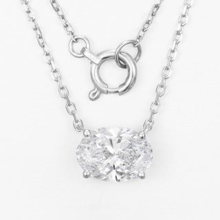 Lab Grown Diamond Necklace-ZBN0060-1.00CT