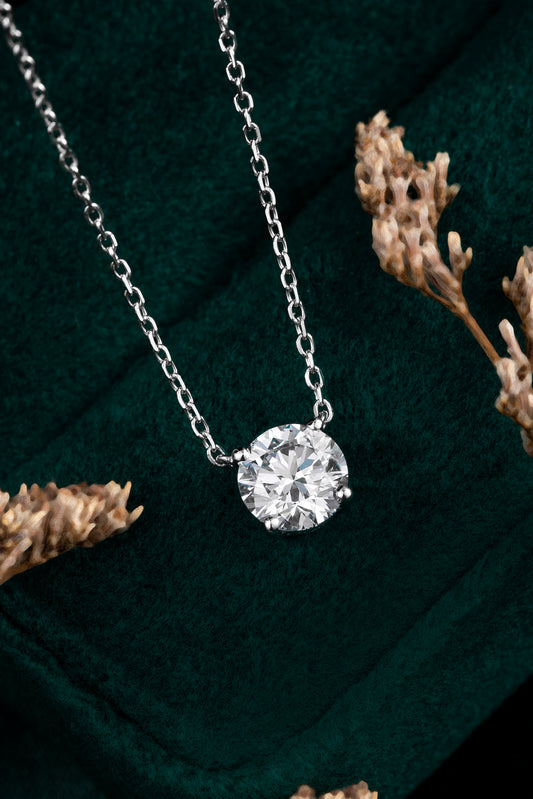 Lab Grown Diamond Necklace-ZBN0064-1.00CT