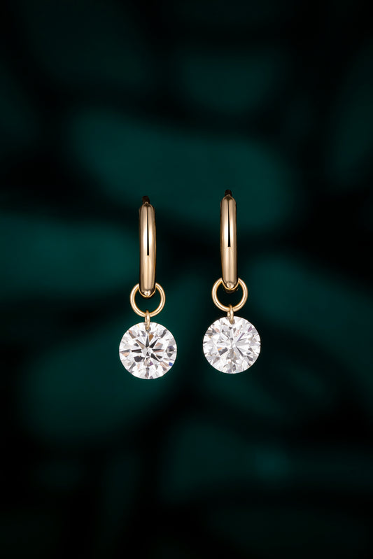 Lab Grown Diamond Earring-ZBE0191-0.70CT-Y