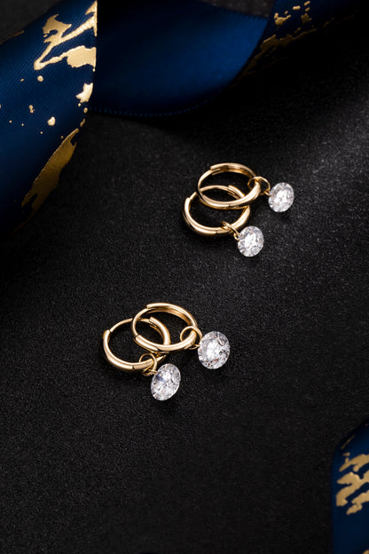 Lab Grown Diamond Earring-ZBE0191-0.50CT-Y