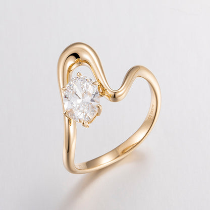 Lab Grown Diamond Ring-ZBR0097-1.00CT