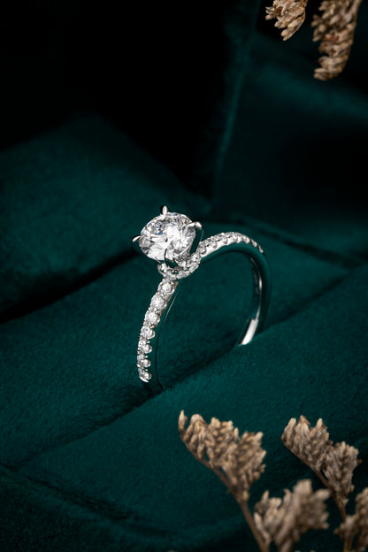 Lab Grown Diamond Ring-ZBR0194-1.00CT