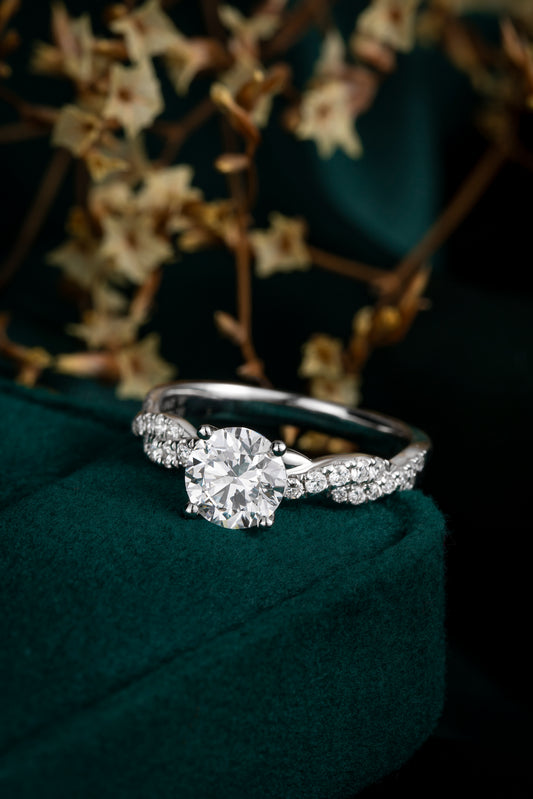 Lab Grown Diamond Ring-ZBR0220-1.00CT