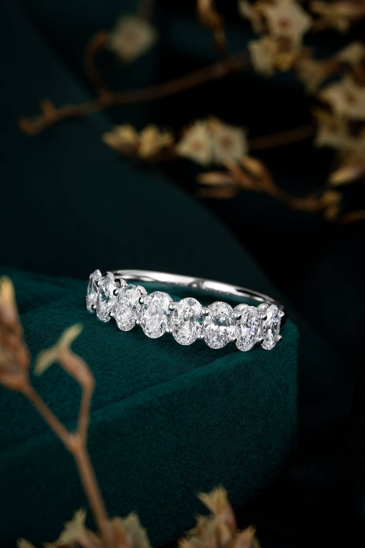 Lab Grown Diamond Ring-ZBR0148A-OV3*4.5MM