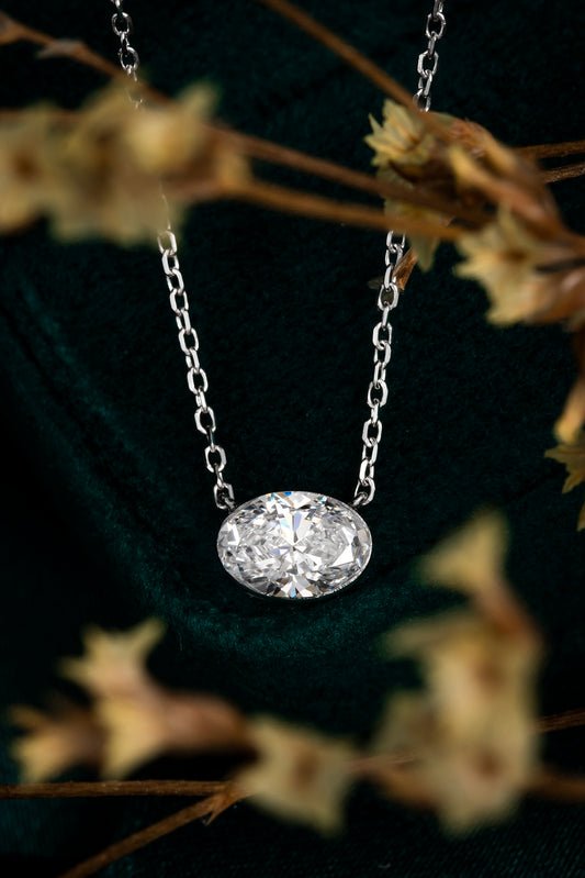 Lab Grown Diamond Necklace-ZBN0075-0.70CT