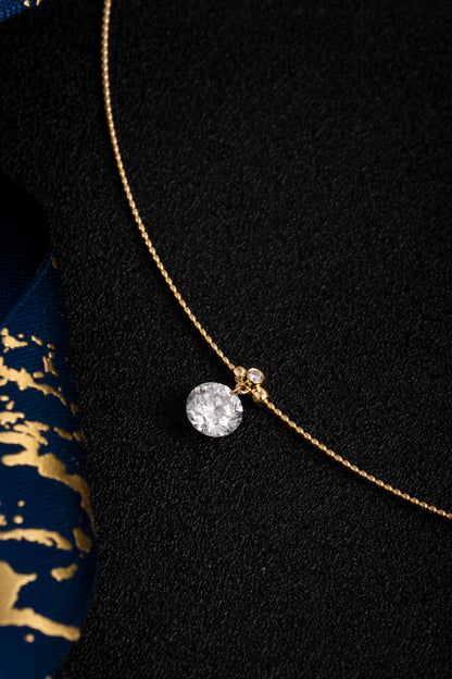 Lab Grown Diamond Necklace-ZBN0082-0.9CT