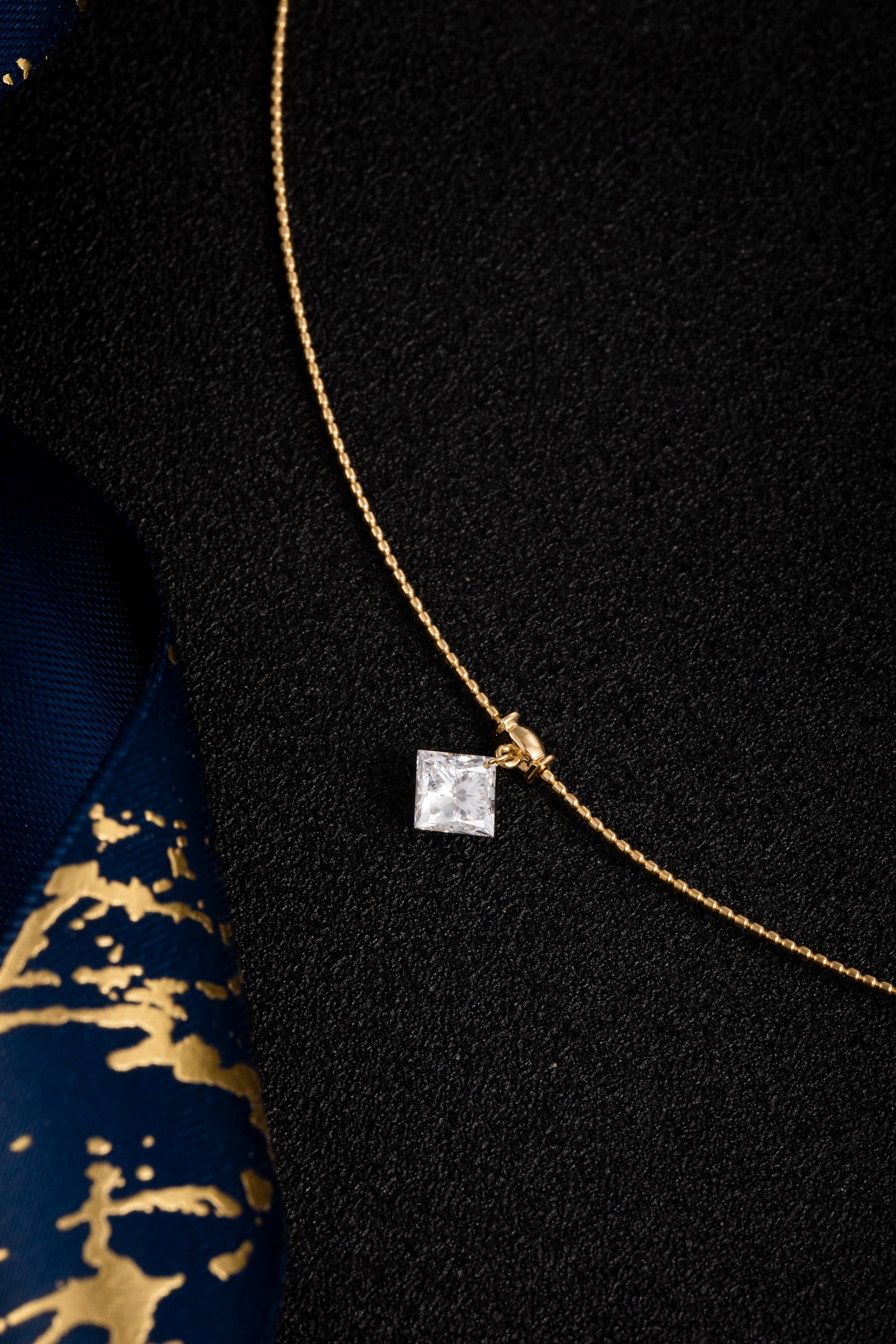 Lab Grown Diamond Necklace-ZBN0084-0.9CT